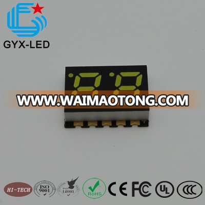 Warm white color 0.28 inch dual digit surface mount LED display