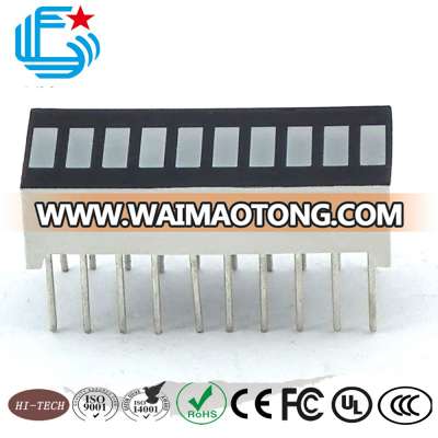 10 segments Common anode white emitting color led display light bar