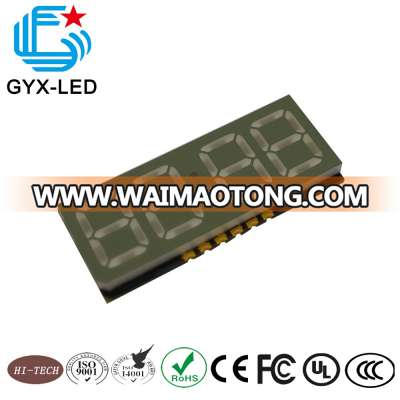 gyx 0.31inch 4 digit 7 segment digit display from China OEM factory and white segment color