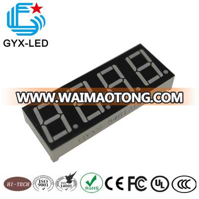 GYX 23.4*16.4mm 4 digit 7 segment digit led display wire bonding white color