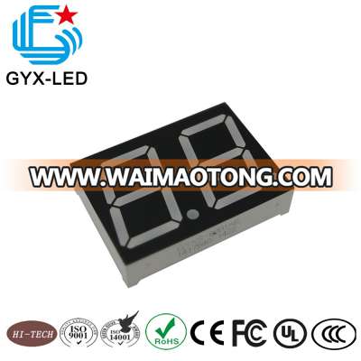 SMT LED display 7-segment display double digit in warm white color