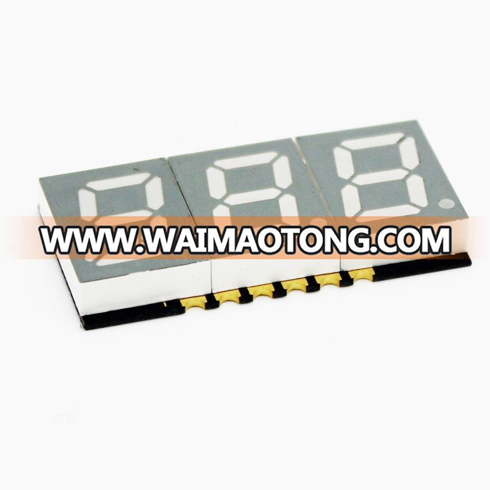 Triple digit 0.39 inch 7 segment smd 3 digit led display